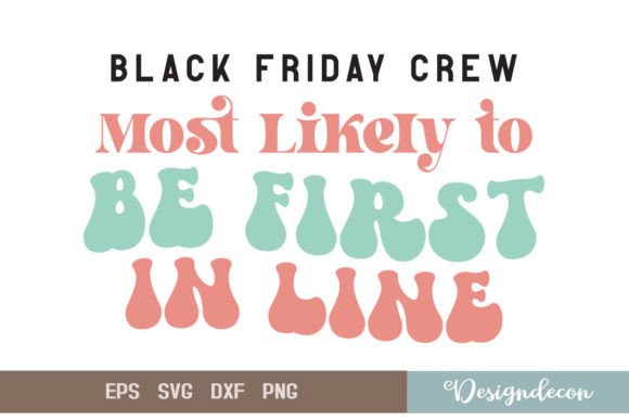 Black Friday Crew Retro Groovy SVG for Crafts and Graphics