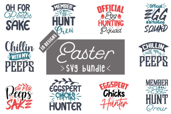 Easter SVG Bundle Vol.18 for Crafts and Graphics