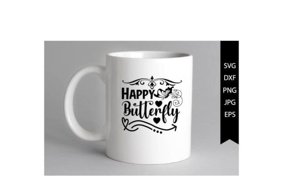 Happy Butterfly SVG Design for Graphics and Crafts
