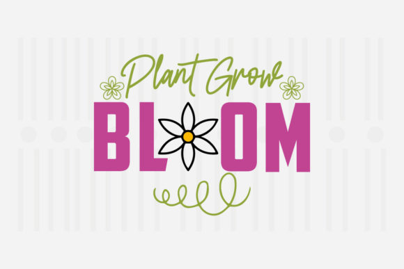 Plant Grow Bloom Spring SVG for Graphics and Crafts
