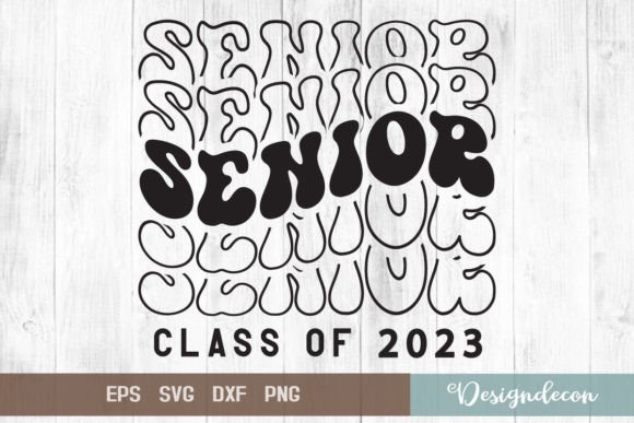 Senior Retro Groovy Sublimation SVG for Crafts and Graphics