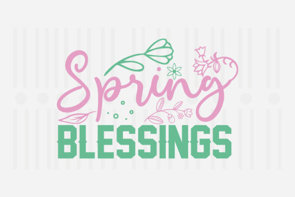 Spring Blessings SVG Graphic for Crafts and Website Design